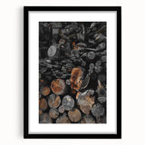 Rustic Wall Art - Stacked Logs Farmhouse Decor for Cozy Rustic Homes