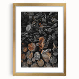 Rustic Wall Art - Stacked Logs Farmhouse Decor for Cozy Rustic Homes