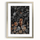 Rustic Wall Art - Stacked Logs Farmhouse Decor for Cozy Rustic Homes