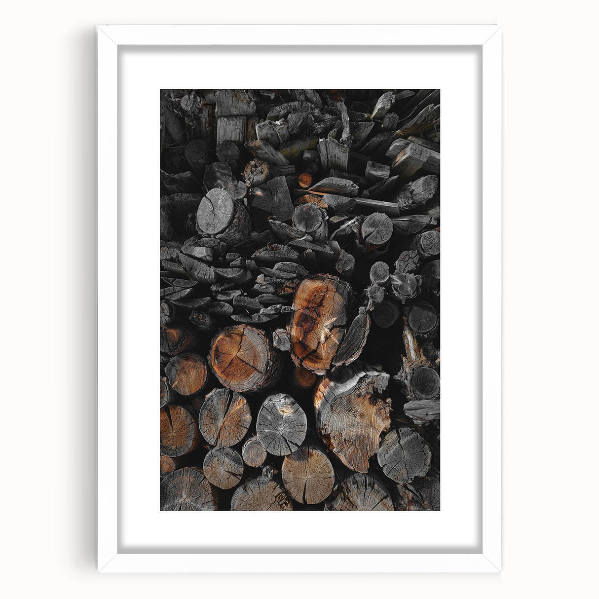 Rustic Wall Art - Stacked Logs Farmhouse Decor for Cozy Rustic Homes