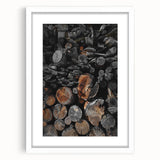 Rustic Wall Art - Stacked Logs Farmhouse Decor for Cozy Rustic Homes