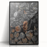 Rustic Wall Art - Stacked Logs Farmhouse Decor for Cozy Rustic Homes