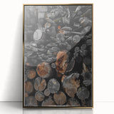 Rustic Wall Art - Stacked Logs Farmhouse Decor for Cozy Rustic Homes