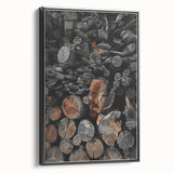 Rustic Wall Art - Stacked Logs Farmhouse Decor for Cozy Rustic Homes