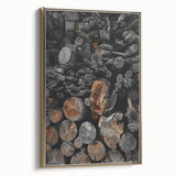 Rustic Wall Art - Stacked Logs Farmhouse Decor for Cozy Rustic Homes