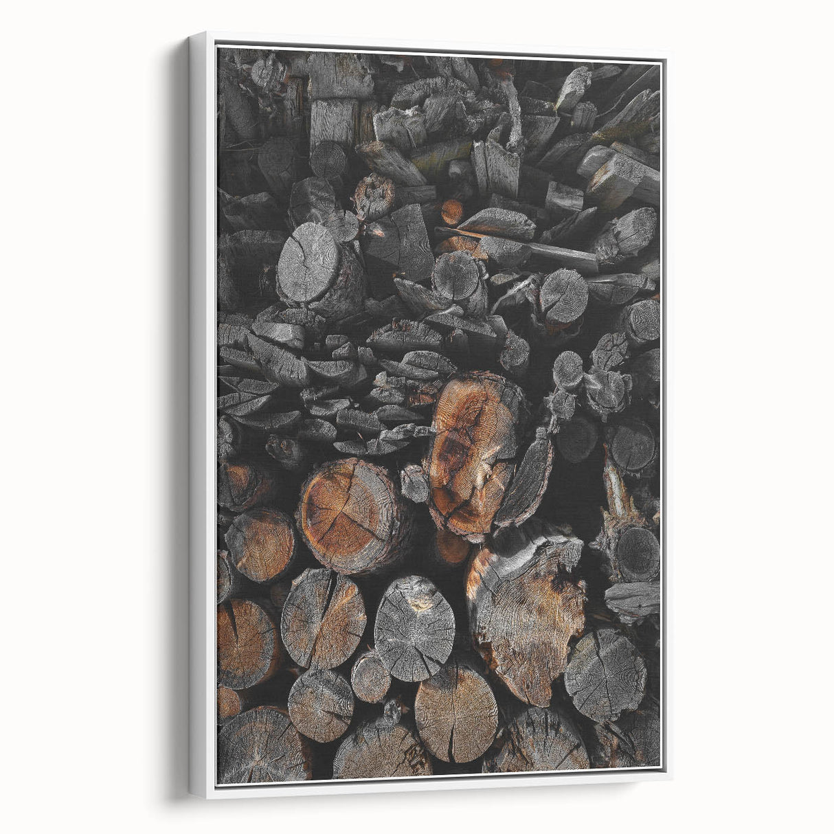 Rustic Wall Art - Stacked Logs Farmhouse Decor for Cozy Rustic Homes