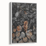Rustic Wall Art - Stacked Logs Farmhouse Decor for Cozy Rustic Homes