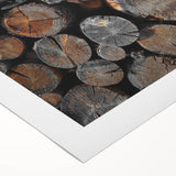 Rustic Wall Art - Stacked Logs Farmhouse Decor for Cozy Rustic Homes