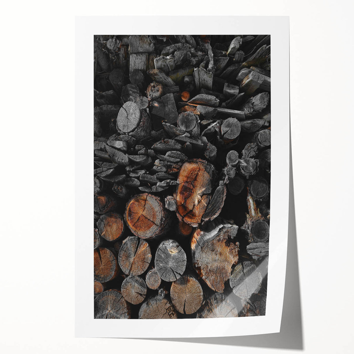 Rustic Wall Art - Stacked Logs Farmhouse Decor for Cozy Rustic Homes