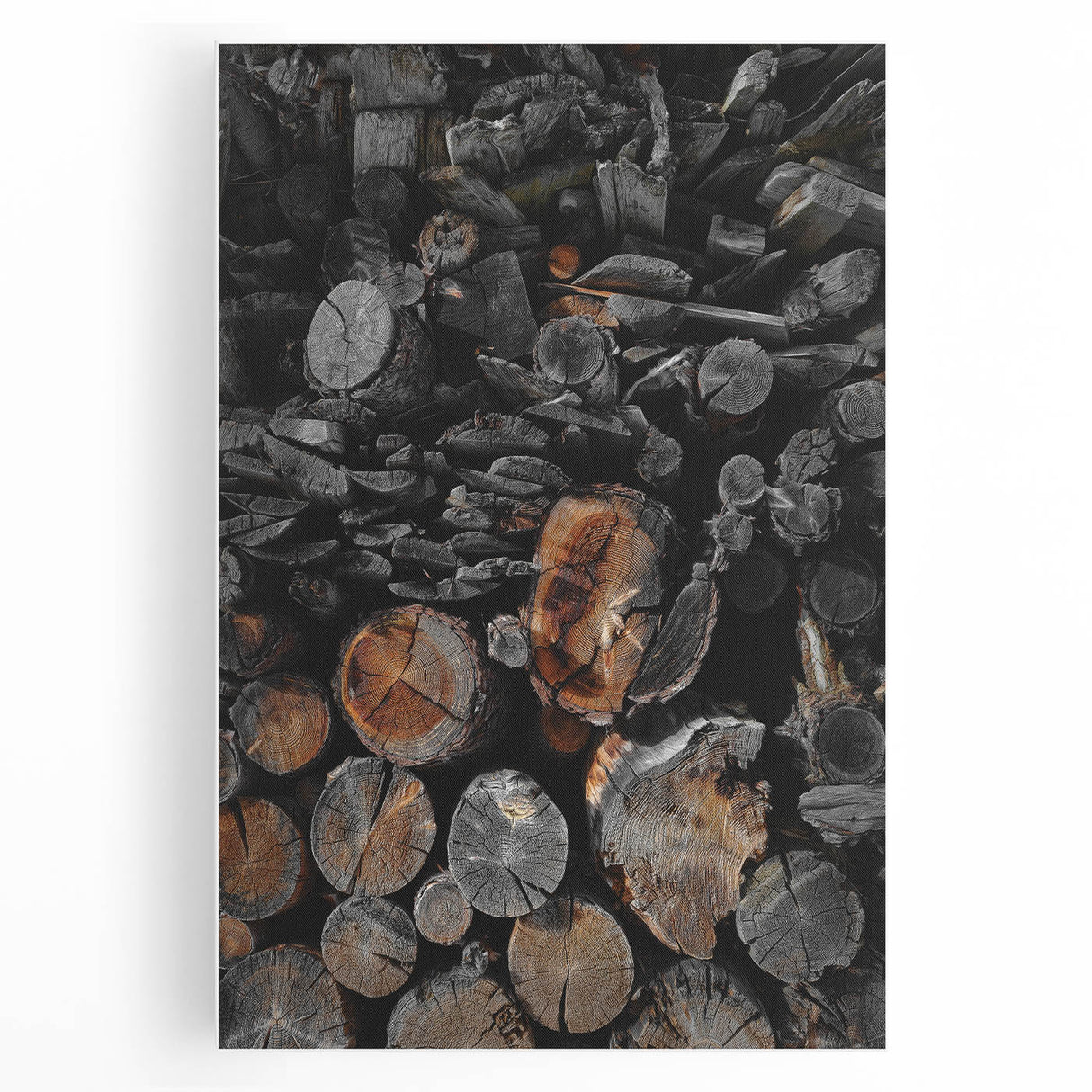 Rustic Wall Art - Stacked Logs Farmhouse Decor for Cozy Rustic Homes