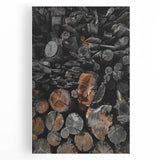 Rustic Wall Art - Stacked Logs Farmhouse Decor for Cozy Rustic Homes