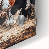 Grazing Symphony - Rustic Cattle Art