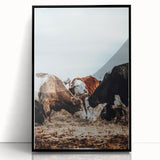 Grazing Symphony - Rustic Cattle Art