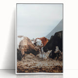 Grazing Symphony - Rustic Cattle Art