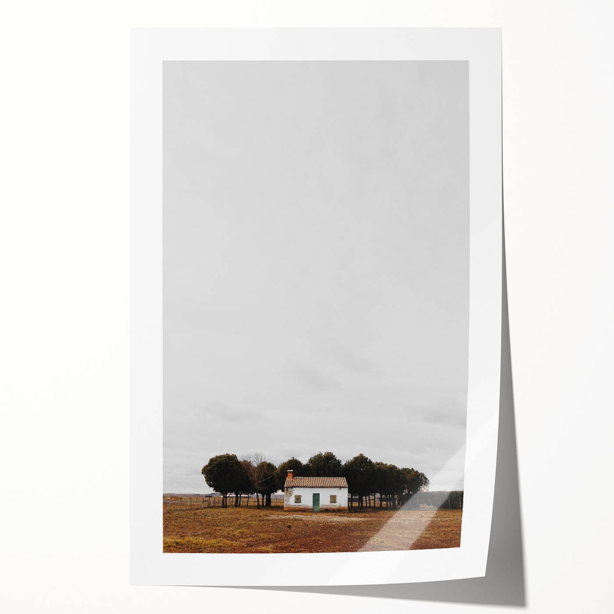 Serene Farmhouse - Vintage Rustic Landscape Art