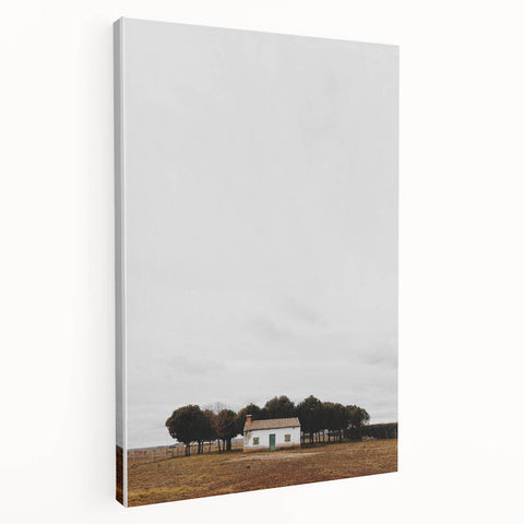 Serene Farmhouse - Vintage Rustic Landscape Art
