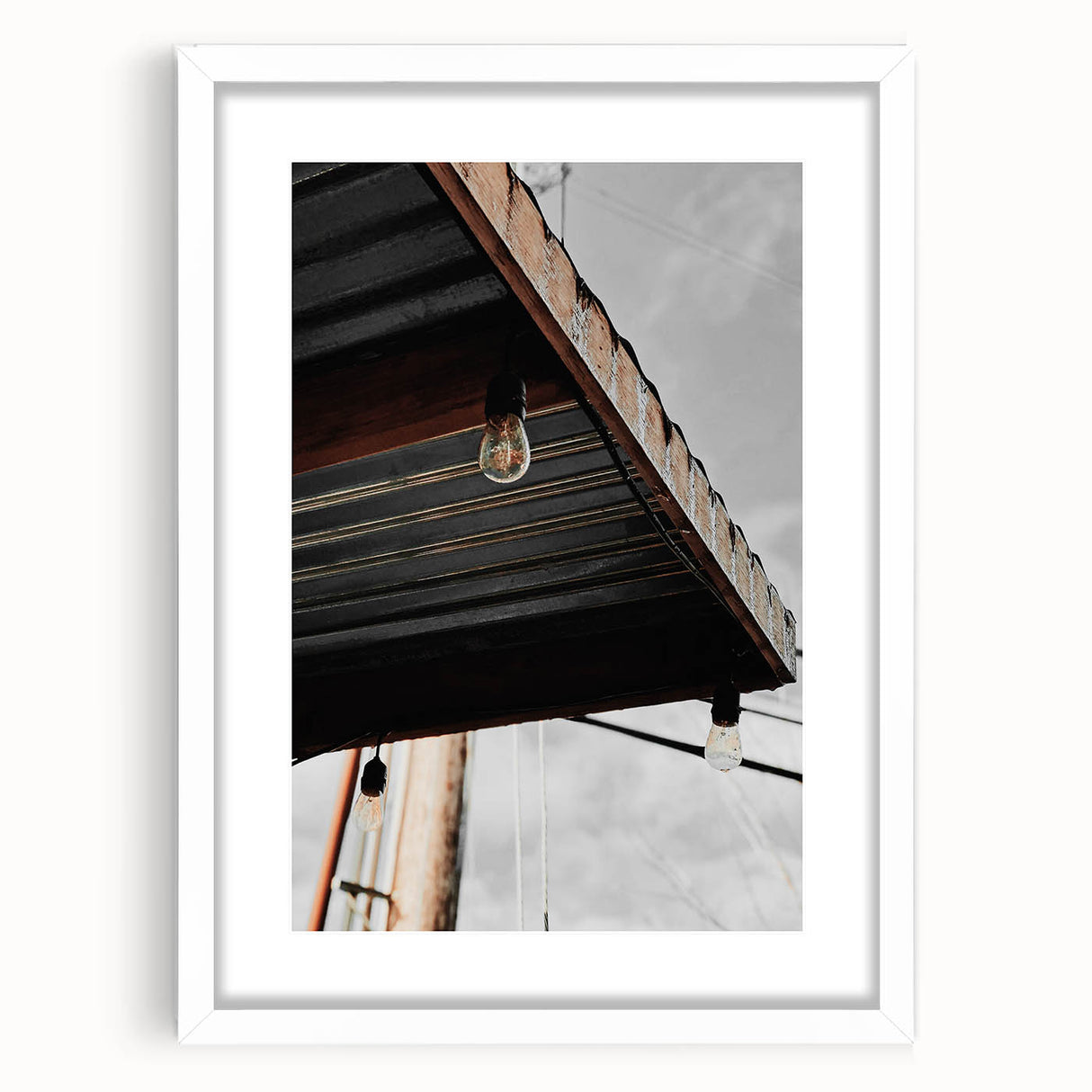 Rustic Edison Bulb Glow - Modern Vintage Art Print