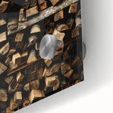 Textured Wood Logs - Rustic Farmhouse Art Print