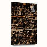 Textured Wood Logs - Rustic Farmhouse Art Print
