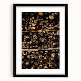 Textured Wood Logs - Rustic Farmhouse Art Print