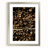 Textured Wood Logs - Rustic Farmhouse Art Print