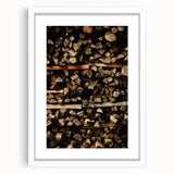 Textured Wood Logs - Rustic Farmhouse Art Print