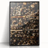 Textured Wood Logs - Rustic Farmhouse Art Print