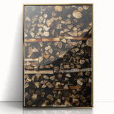 Textured Wood Logs - Rustic Farmhouse Art Print