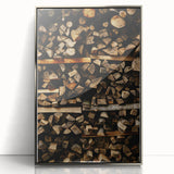 Textured Wood Logs - Rustic Farmhouse Art Print