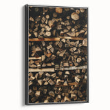 Textured Wood Logs - Rustic Farmhouse Art Print