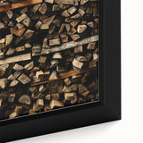 Textured Wood Logs - Rustic Farmhouse Art Print