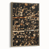 Textured Wood Logs - Rustic Farmhouse Art Print