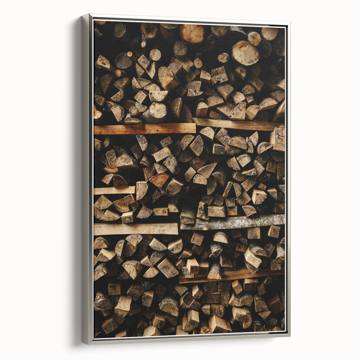 Textured Wood Logs - Rustic Farmhouse Art Print
