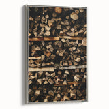 Textured Wood Logs - Rustic Farmhouse Art Print