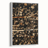 Textured Wood Logs - Rustic Farmhouse Art Print