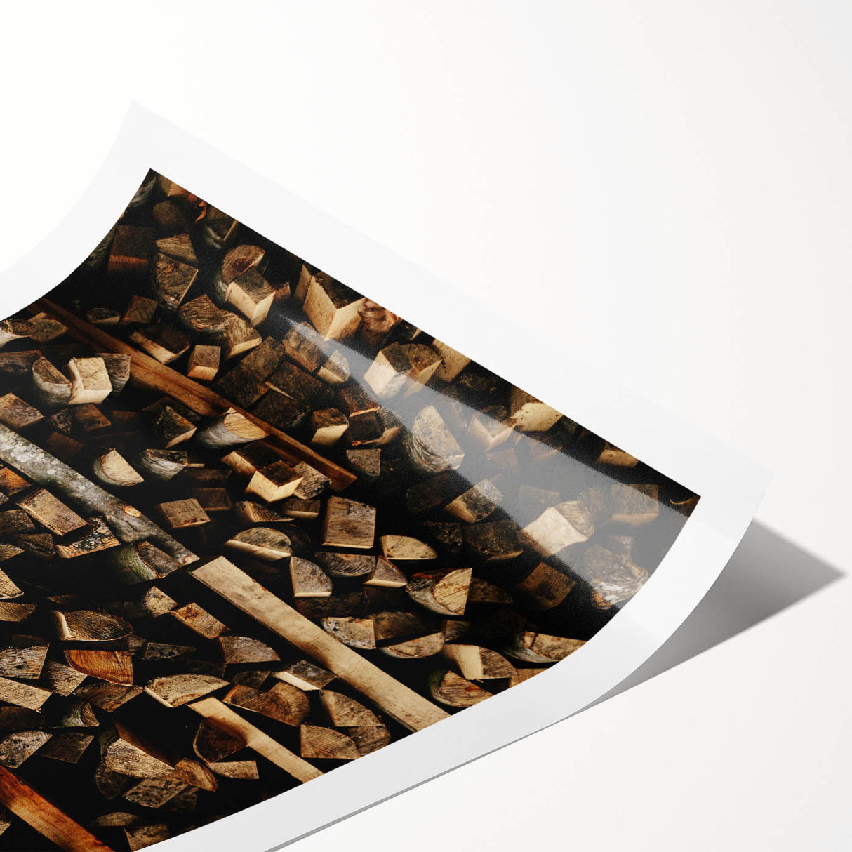 Textured Wood Logs - Rustic Farmhouse Art Print
