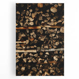 Textured Wood Logs - Rustic Farmhouse Art Print