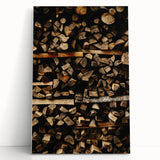 Textured Wood Logs - Rustic Farmhouse Art Print