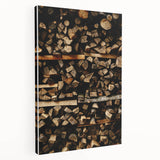 Textured Wood Logs - Rustic Farmhouse Art Print