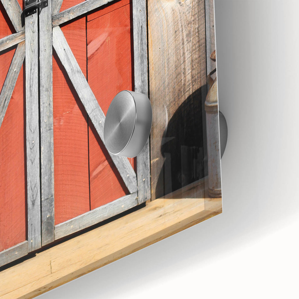 Bold Red Barn Doors - Rustic Farmhouse Wall Art