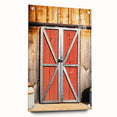 Bold Red Barn Doors - Rustic Farmhouse Wall Art
