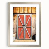 Bold Red Barn Doors - Rustic Farmhouse Wall Art