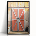 Bold Red Barn Doors - Rustic Farmhouse Wall Art
