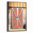 Bold Red Barn Doors - Rustic Farmhouse Wall Art