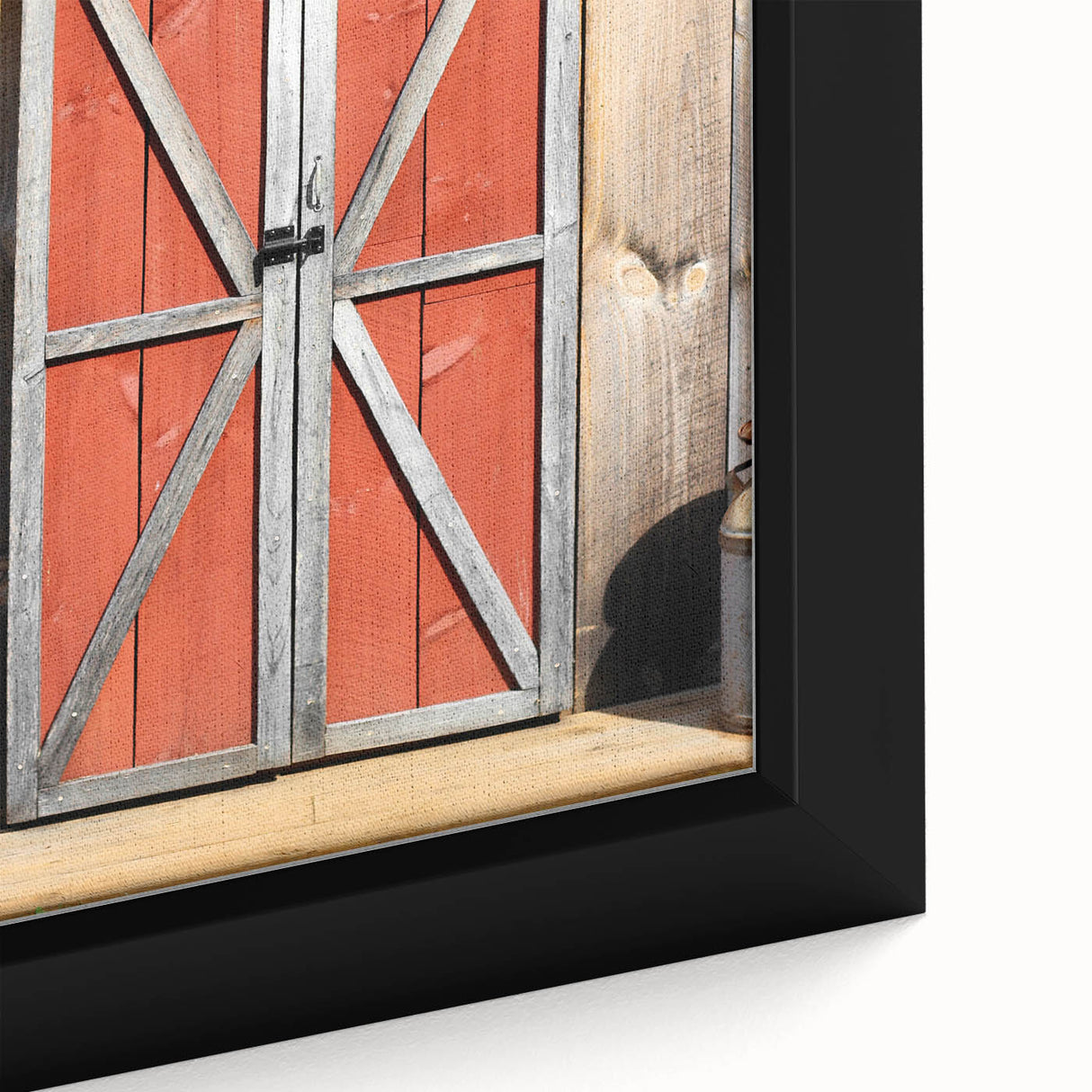 Bold Red Barn Doors - Rustic Farmhouse Wall Art