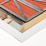 Bold Red Barn Doors - Rustic Farmhouse Wall Art