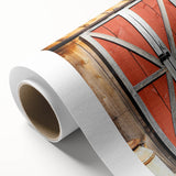 Bold Red Barn Doors - Rustic Farmhouse Wall Art