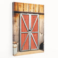 Bold Red Barn Doors - Rustic Farmhouse Wall Art