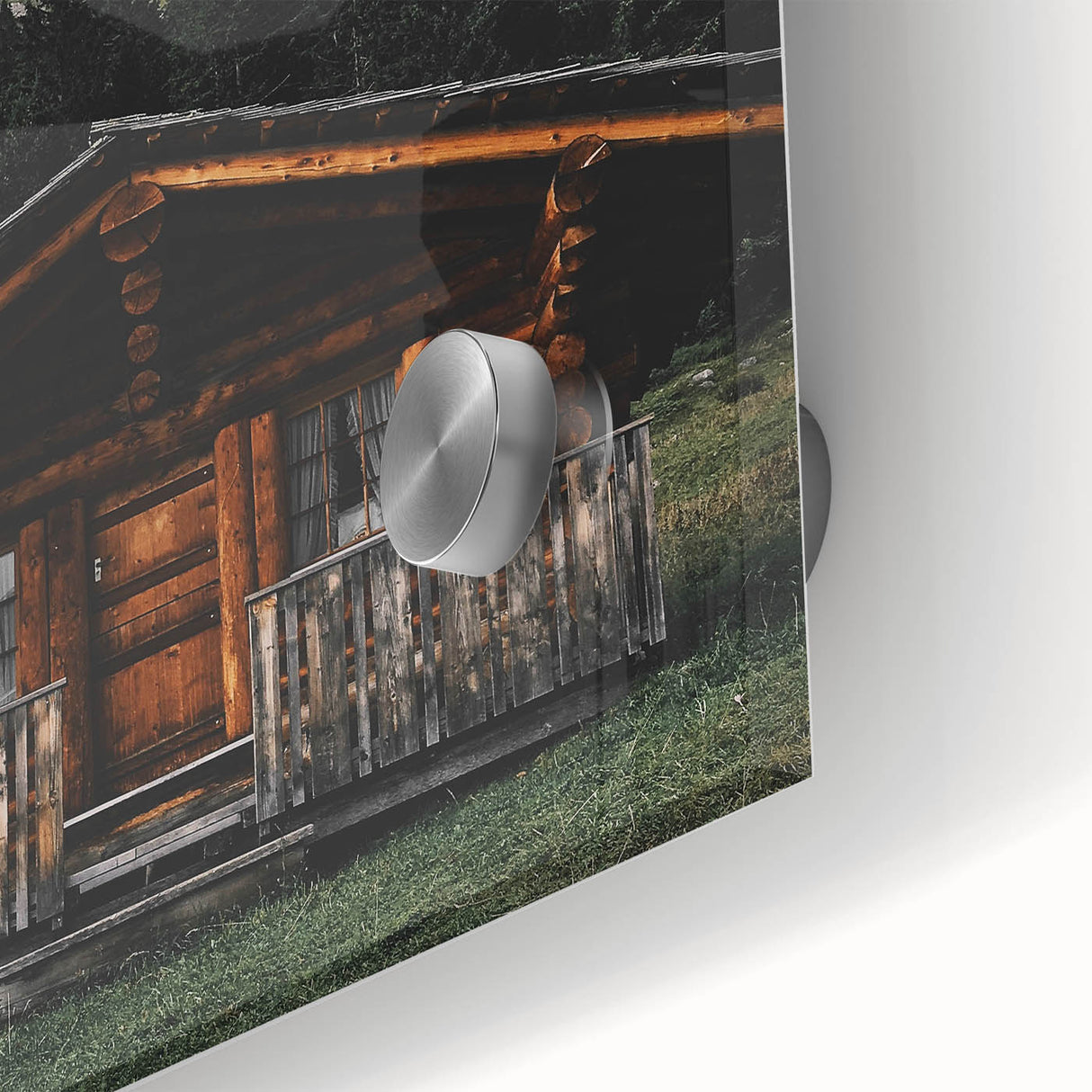 Mountain Cabin Retreat - Rustic Landscape Art Print