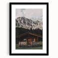 Mountain Cabin Retreat - Rustic Landscape Art Print